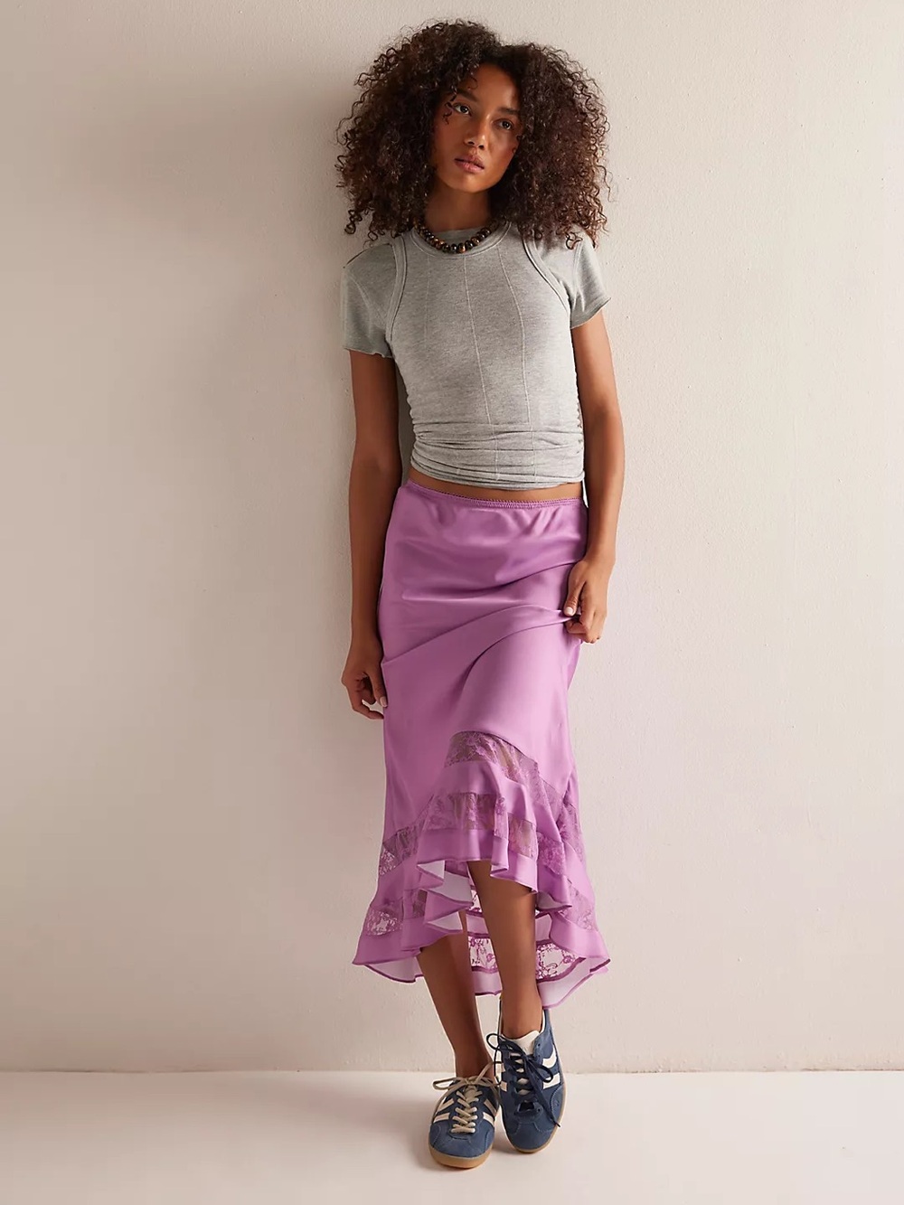Free People Long Lost Lover Slip Maxi Skirt